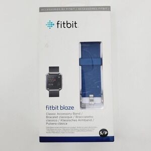 Fitbit Blaze Classic Accessory Rubber Blue Bracelet ArmBand Sz S